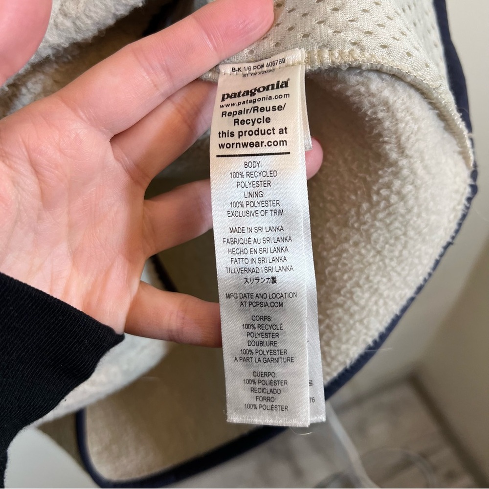 Patagonia Women’s Retro Pile Fleece Vest Pelican Cream Large - Picture 8 of 12
